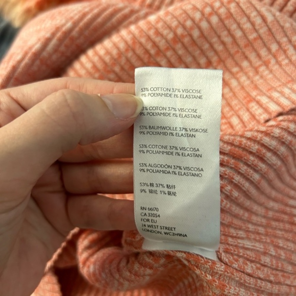 Daily Practice by Anthropologie Mock-Neck Ribbed Midi Dress in Coral - Picture 5 of 8